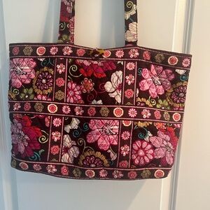 Vera Bradley Tic Tac tote Floral Pink and Brown Bag
